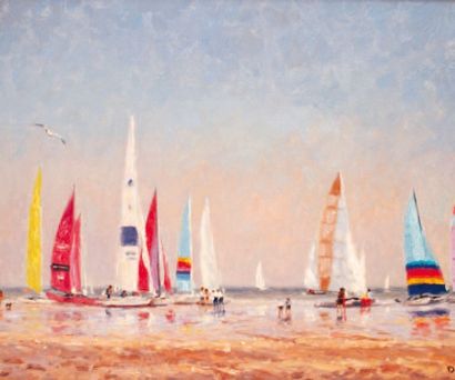 Duteil Jean-Claude
Les catamarans Huile sur...