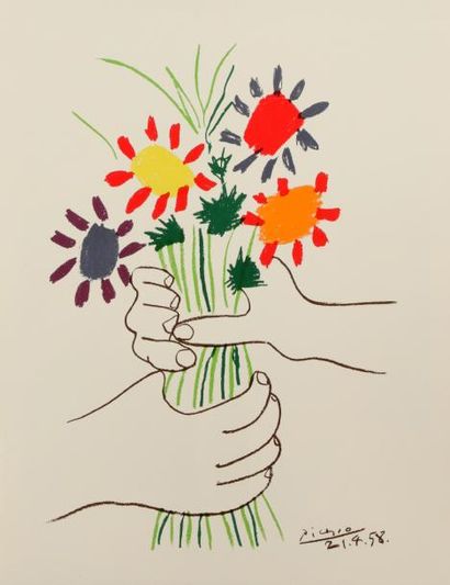 PICASSO Pablo (d'après)

(1881-1973)

Bouquet

Lithographie...