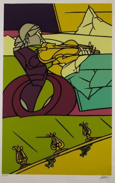 ADAMI Valerio
Le violon Sérigraphie sur papier...