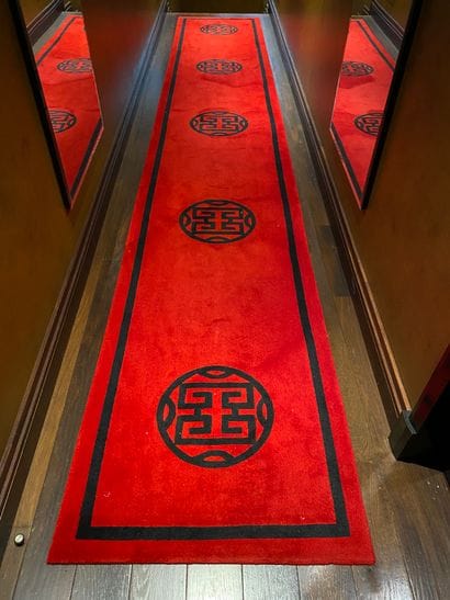 Trois tapis galerie tuftés main en laine...