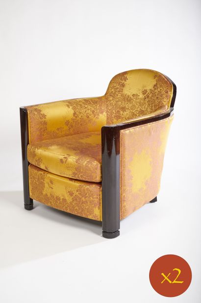 Paire de fauteuils de style Art Déco en bois...