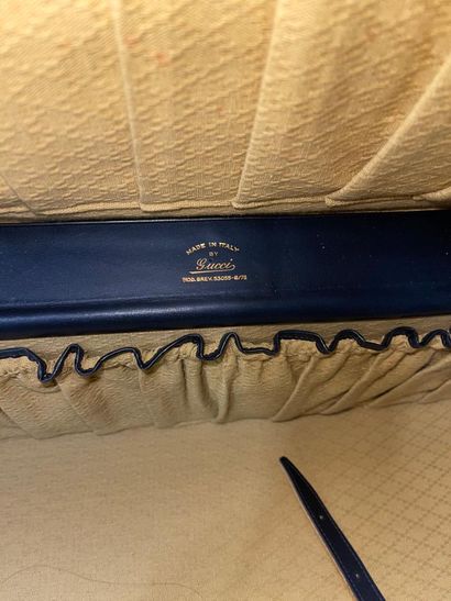 Gucci - Deux valises vintage en cuir et toile...