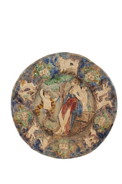 Suite of Joseph LANDAIS 
Round earthenware...