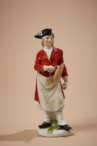 * Allemagne 
Le blanchisseur 
Sujet en porcelaine...