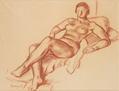 Charles KVAPIL (1884-1957)
Nu assis
Sanguine...