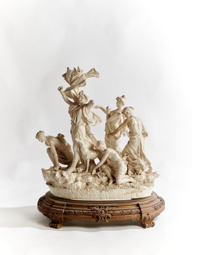 * Capodimonte 
Important groupe en porcelaine...