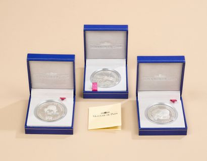 Lot de 100 francs argent de la Monnaie de...