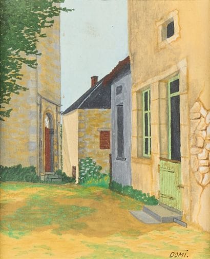 DOMI (XX-XXIe)
Suite de deux gouaches sur...