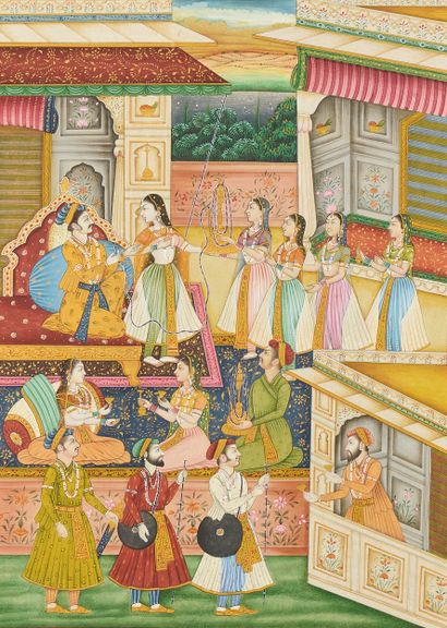Trois scènes galantes, Inde moderne, dans...