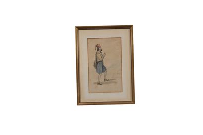 Ecole française du XIXe
Suite de quatre aquarelles...