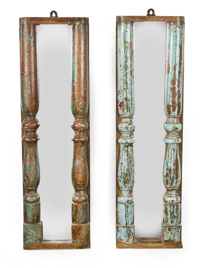 Lot comprenant divers miroirs en bois peint,...