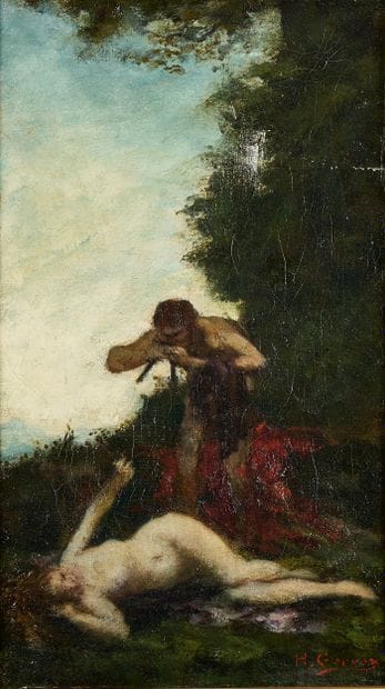 Henri GERVEX (1852-1923) 
Femme endormie...