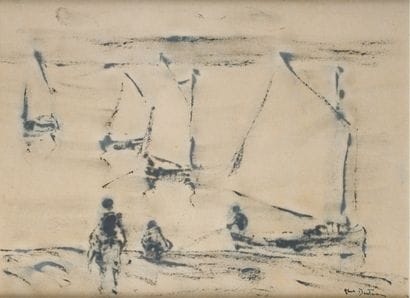 Abel BERTRAM (1871-1954)
Les bateaux de pêche....