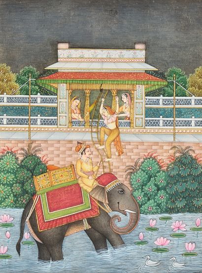 Trois scènes galantes, Inde moderne, dans...