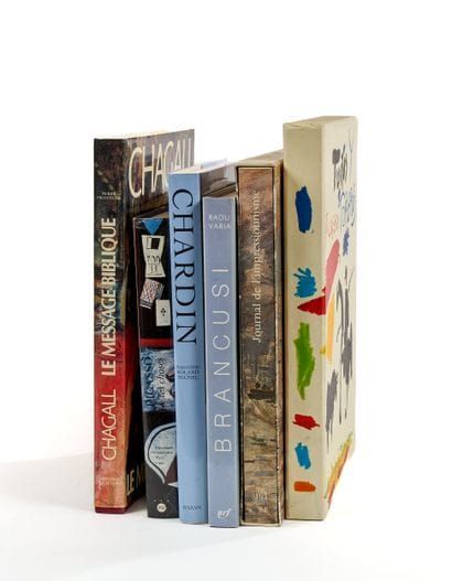 Lots de livres d'art comprenant Chardin,...