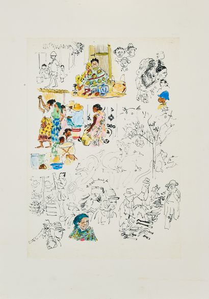 Pierre MEURICE (1915-1991) 
Vue des montagnes
Huile...