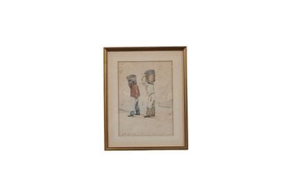 Ecole française du XIXe
Suite de quatre aquarelles...
