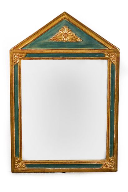 Lot comprenant divers miroirs en bois peint,...