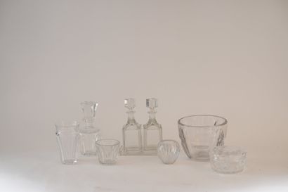 BACCARAT
Lot de verreries depareillées comprenant...