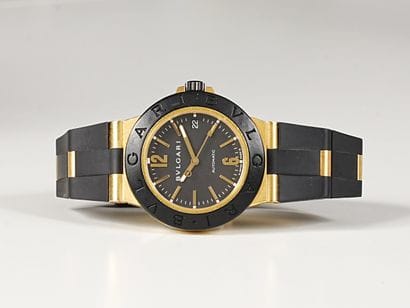 BULGARI 
Montre bracelet en or jaune 18K...
