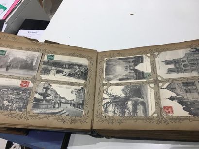 Ensemble de 3 Albums de cartes postales vers...