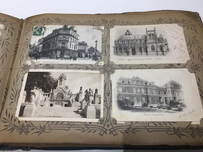Ensemble de 3 Albums de cartes postales vers...
