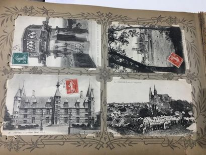 Ensemble de 3 Albums de cartes postales vers...