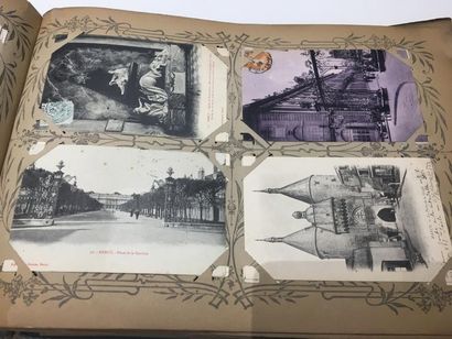 Ensemble de 3 Albums de cartes postales vers...