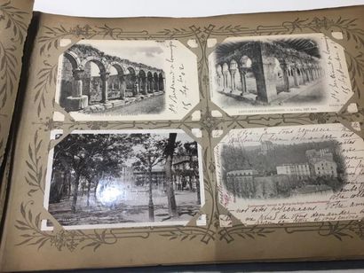 Ensemble de 3 Albums de cartes postales vers...