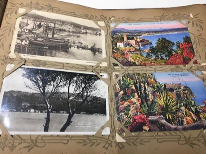 Ensemble de 3 Albums de cartes postales vers...