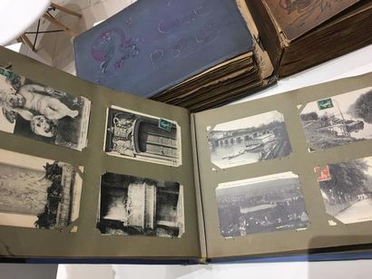 Ensemble de 3 Albums de cartes postales vers...
