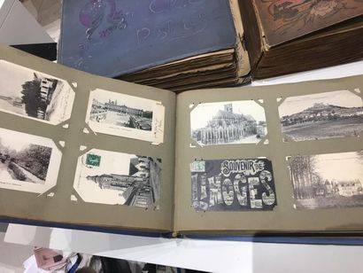 Ensemble de 3 Albums de cartes postales vers...
