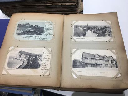Ensemble de 3 Albums de cartes postales vers...