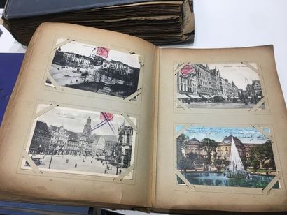 Ensemble de 3 Albums de cartes postales vers...