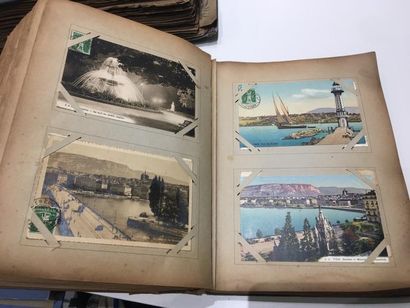 Ensemble de 3 Albums de cartes postales vers...