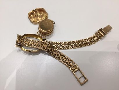 Une montre de dame en or 750 millièmes (18K),...