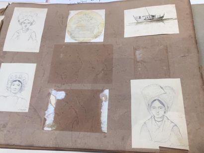 [Dessins]. 2 albums de dessins disparates...