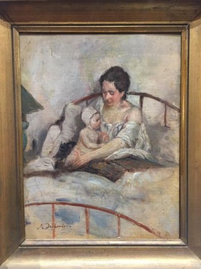 Marcellin-Gilbert DESBOUTIN (1823-1902).
Maternité.
Huile...