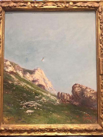 Lucien Alphonse GROS (1845-1913).
Paysage...