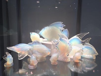 SABINO.
Important lot en verre opalescent...