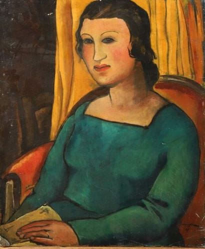 Pedro CREIXAMS (1893-1965).
Portrait de femme...