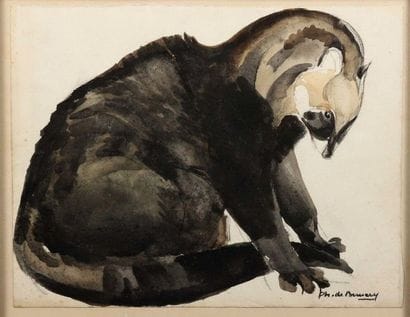 Philippe Albin de BUNCEY (1905-1978).
Tamanoir.
Aquarelle...