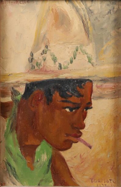 Anne HERVÉ (École TAHITIENNE du XXe siècle).
Portrait...