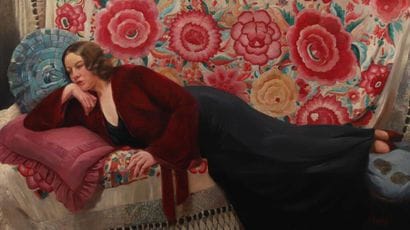 Pierre SNYERS (1908-1944).
Femme étendue...