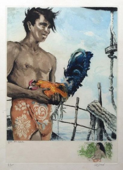 Serge GRÈS (1899-1970).
Femme tahitienne...