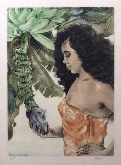 Serge GRÈS (1899-1970).
Femme tahitienne...