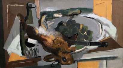 Jean JOVENEAU (1888-?).
Nature morte au lièvre.
Huile...