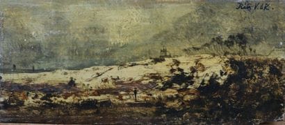 Fritz VAN DER KERKHOVE (actif entre 1862-1873).
Paysage...