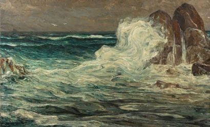 Auguste MATISSE (1866-1931).
La vague.
Huile...