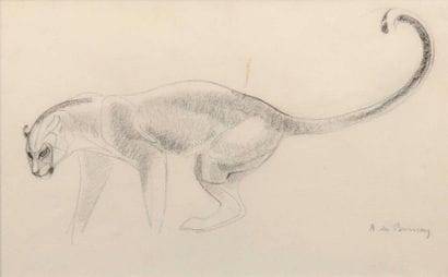 Philippe Albin de BUNCEY (1905-1978).
Panthère...